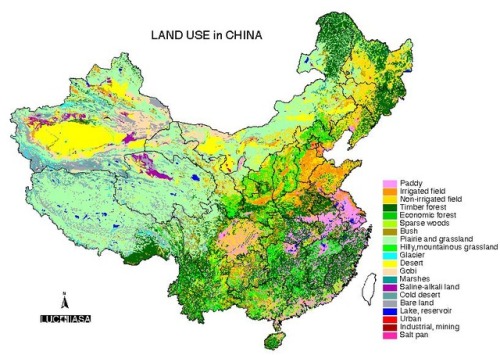 mapsontheweb:Land Use in China.