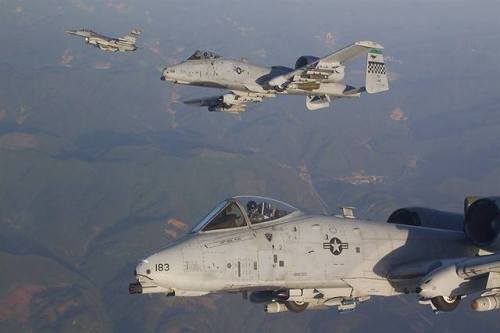 planesawesome - U.S. A-10s and F-16s flying over South Korea...