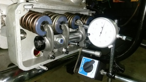 rismachine:Checked valve spring heights, measured valve lift...