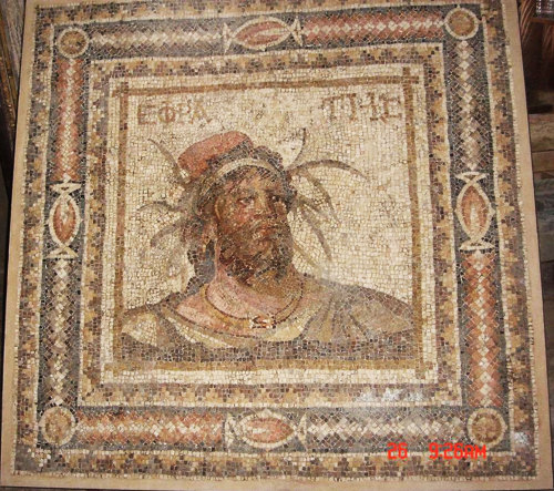 archaicwonder:Roman Mosaic Personification of the Euphrates,...