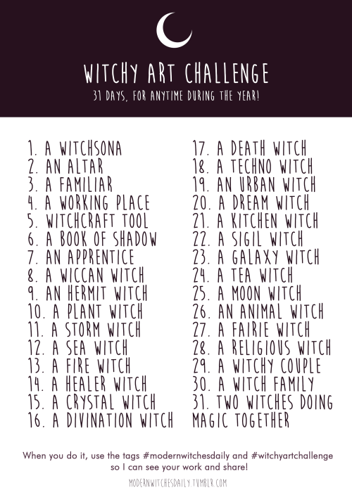 modernwitchesdaily - modernwitchesdaily - WITCHY ART CHALLENGE...