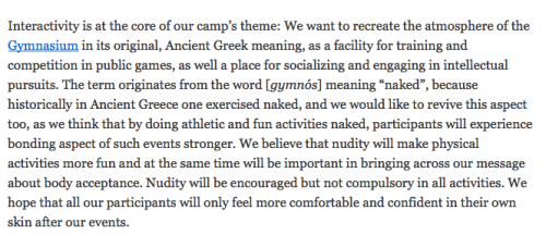 notdbd - Camp Gymnasium describes naked oil wrestling at Burning...