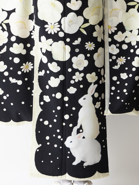 tanuki-kimono - Snow rabbit furisode outfit by Furifu (the hidden...