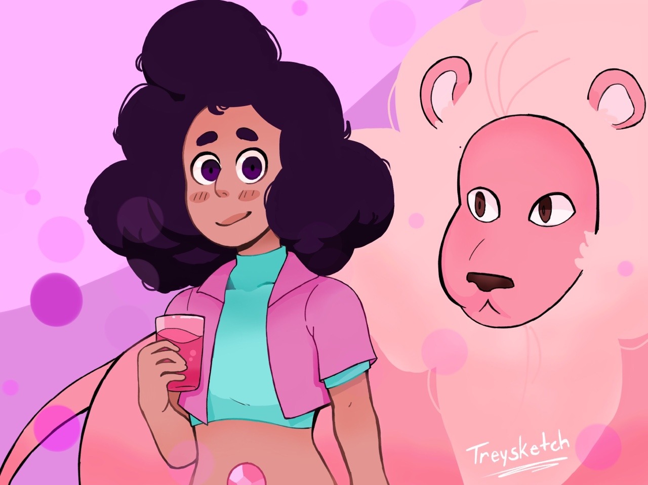 Stevonnie short hair, a thing literally everyone wanted after seeing Connie’s new haircut. (I’m so late on posting this but I hope y’all enjoy)