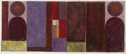 Sophie Taeuber, Composition verticale-horizontale, 1917. Gouache...
