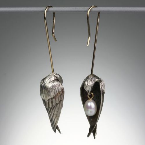 treasures-and-beauty - Gabriella Kiss - Bronze Bird Earrings with...