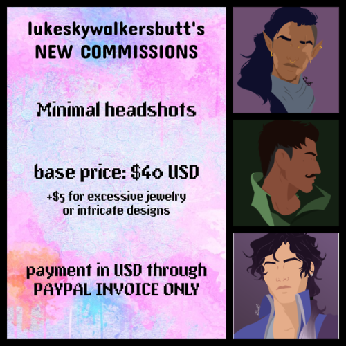 lukeskywalkersbutt - im opening commissions again because i’m...