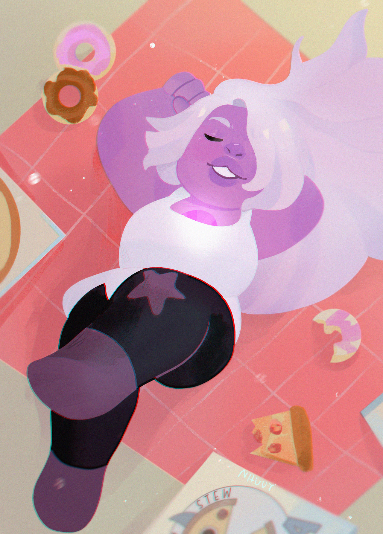 amethyst for @kamunyan, one of my art giveaway winners!! also posted a speedpaint of this if ya’ll are interested!