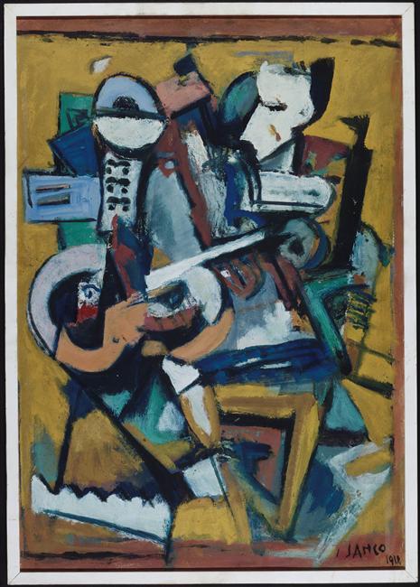 Marcel Janco, Jazz 323, 1918, huile sur carton, Paris, Centre...