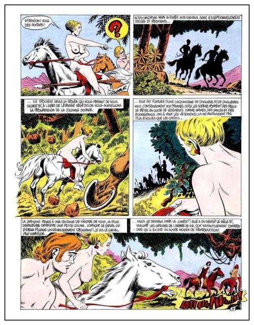agracier - several pages from a 1980s sci-fi comic that goes...