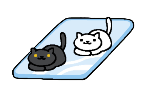 transparentnekoatsume - Smokey and Snowball on the large cooling...