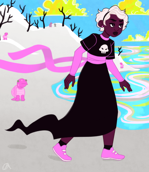 rathernoon - redraw of that one panel of rose walkin like a...