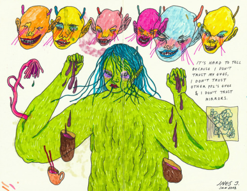 art-creature - distorted / pens & markers