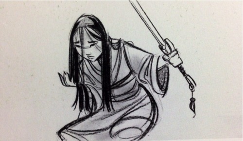 the-disney-elite:Original storyboards for Disney’s Mulan...