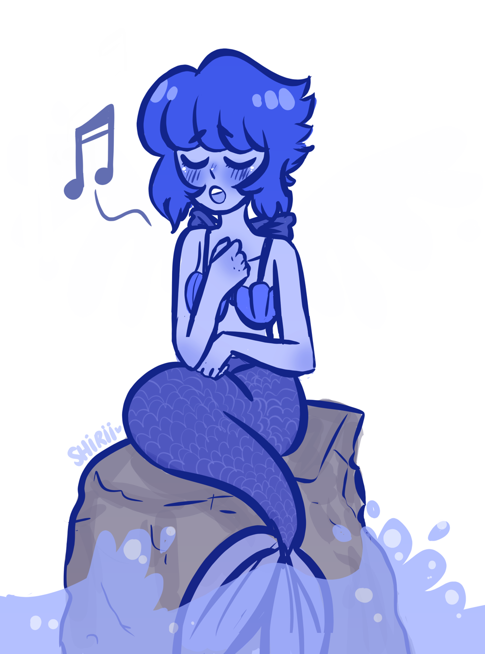 quick lapis doodle for mermay 💙🧜‍♀️