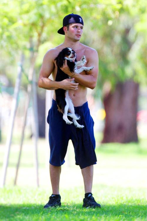 menandtheirdogs - dogswithdudes -  Hottie Cody Longo with pup …
