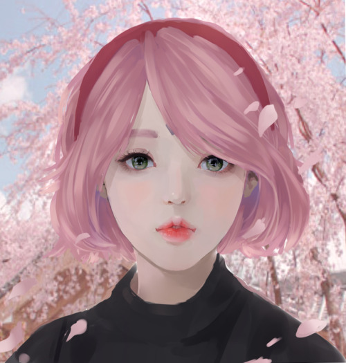 mintysart:Last piece was a winter themed sasuke, so have Sakura...