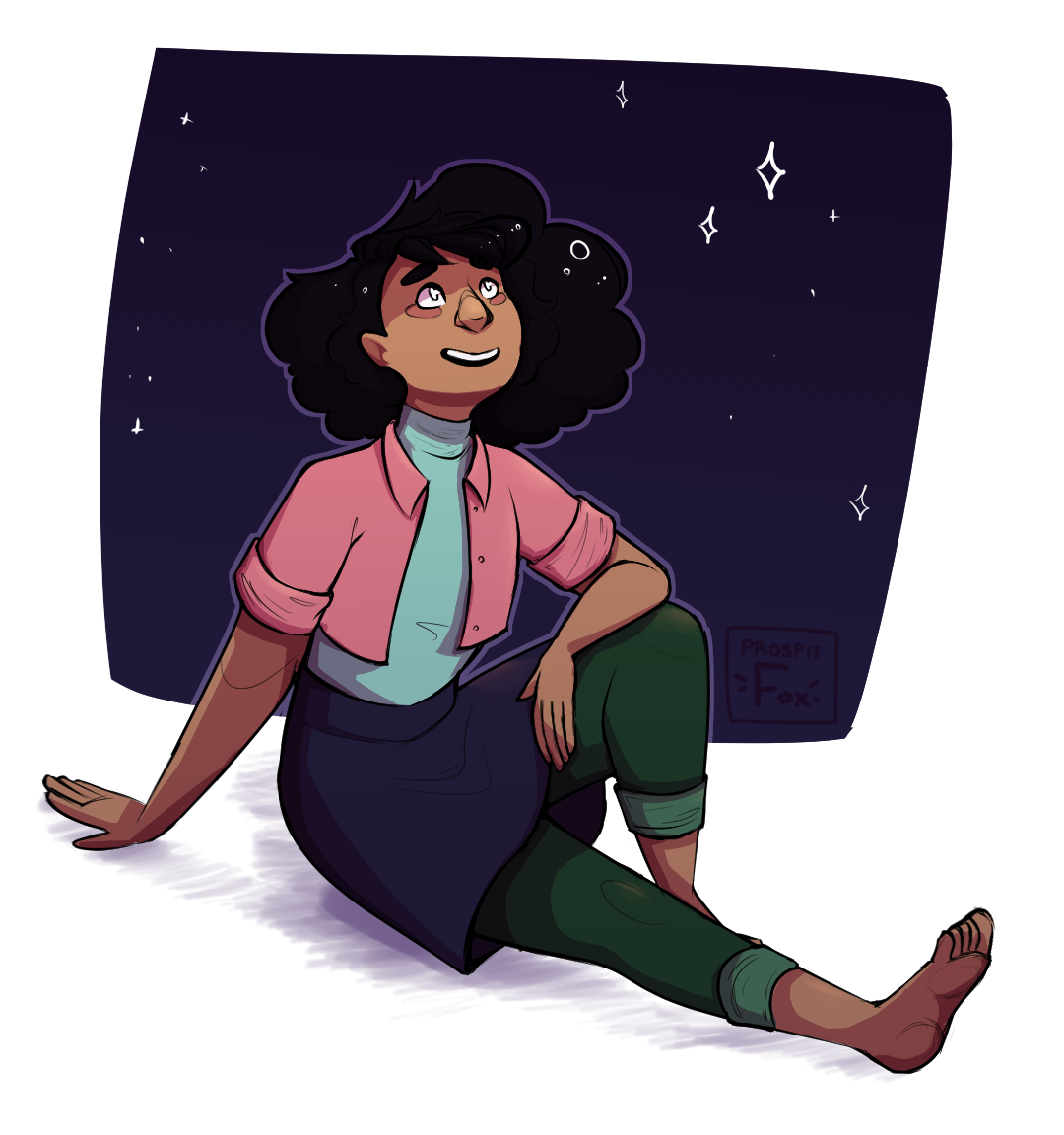 after the party, steven and connie go out and look at stars ~