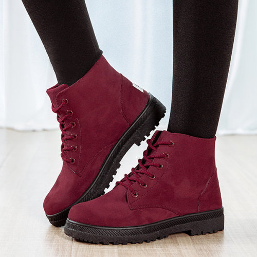 gfriend002 - Casual Warm Flat Ankle  Boots For WomenComes with...