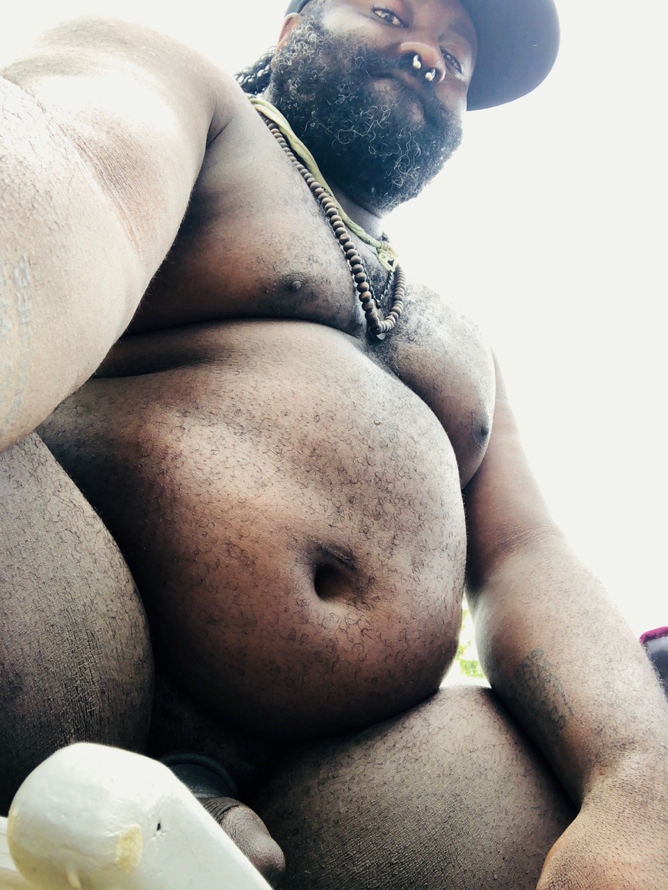 naked fat black person