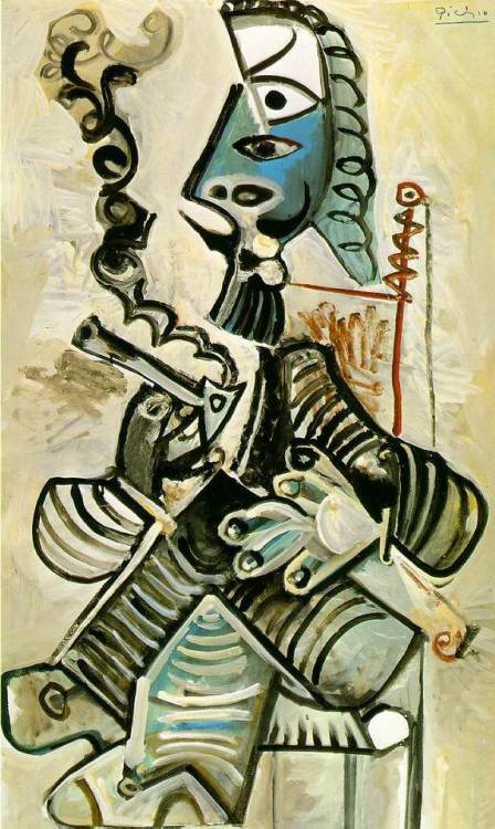 surrealism-love - Man with pipe, 1968, Pablo PicassoSize - ...