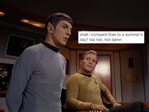 victorian-sexstache - Jim - *gay thirst*Spock - *gay angst*space...