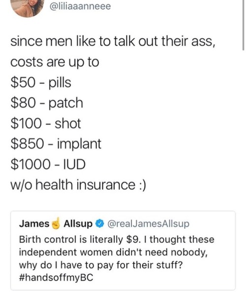 For fucking real. Even with health insurance, my bc is $38 