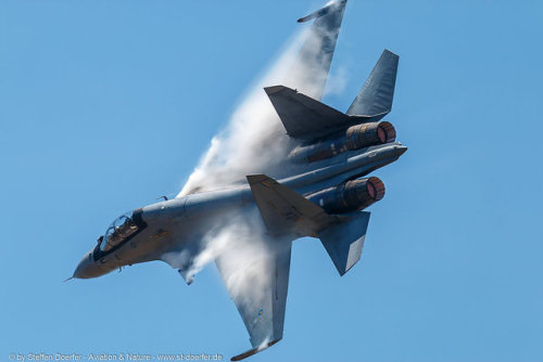 planesawesome - Malaysian Air Force Su-30MKM flying at high...