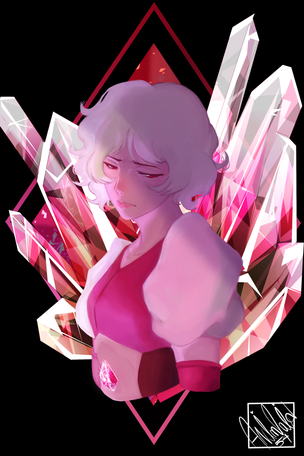 Steven Universe Pink Diamond Fanart. Man, I’ve been wanting to draw Pink Diamond since the episode of her reveal came out. I didn’t have time to paint the sketch that I had made of her at the time....