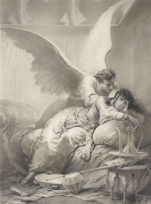 mystica-serpentem - «Angel Whispering to an Odalisque» ~  Mihály...
