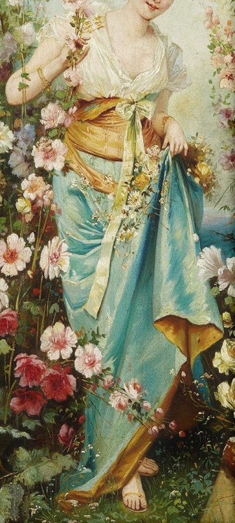 die-rosastrasse - ✿ Ladies among flowers ✿Paintings by Wilhelm...
