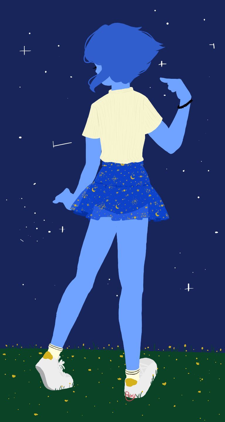 Hi, I like drawing Lapis wearing my outfits.