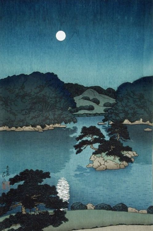art-mysecondname - Hasui Kawase – Moonlit Night, 1920