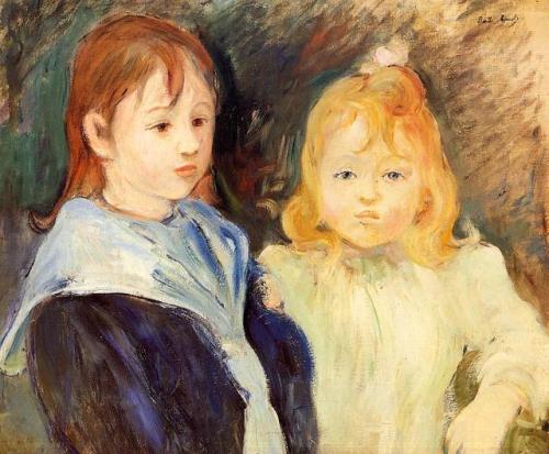 artist-morisot - Portrait of Two Children, 1893, Berthe...