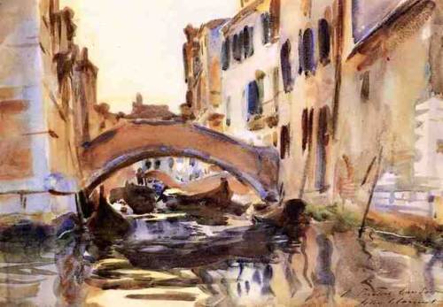 impressionism-art-blog - Venetian Canal, 1903, John Singer...