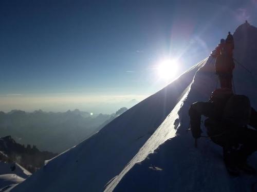 thebeautifuloutdoors - Few meters from the summit of Mont Blanc...