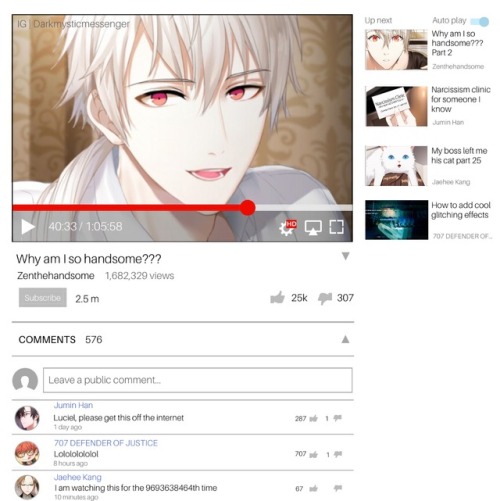 darkmysticmessenger - What if MM character have YouTube channels?!