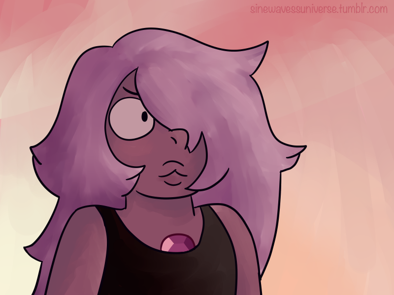 I tried redrawing one of my favorite screenshots of Amethyst (from Too Far), I have no idea how to do backgrounds in the show’s style but hopefully the rest looks fine