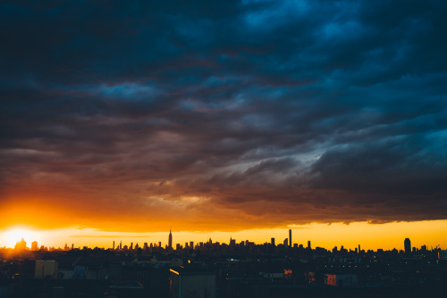 djkrugman - Summer storms in NYC. View from Bushwick,...