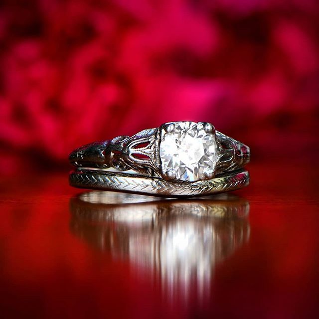 Estate Diamond Jewelry — A stunning and rare antique cushion cut diamond...