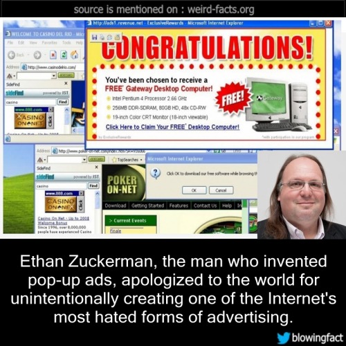 mindblowingfactz - Ethan Zuckerman, the man who invented...