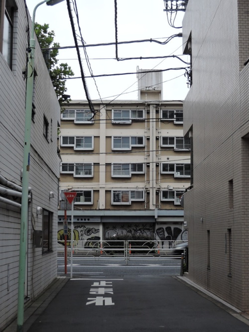 tamazo2 - 東京都営高円寺アパート（1961）杉並区梅里2017※居住は一戸のみでほぼ廃墟。店舗は何店舗か営業中。