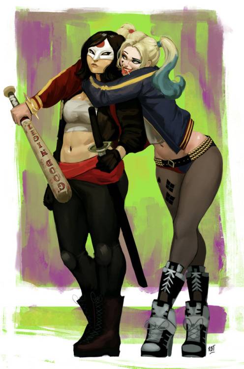 girlsofcomics - similar posts hereKatana & Harley Quinn
