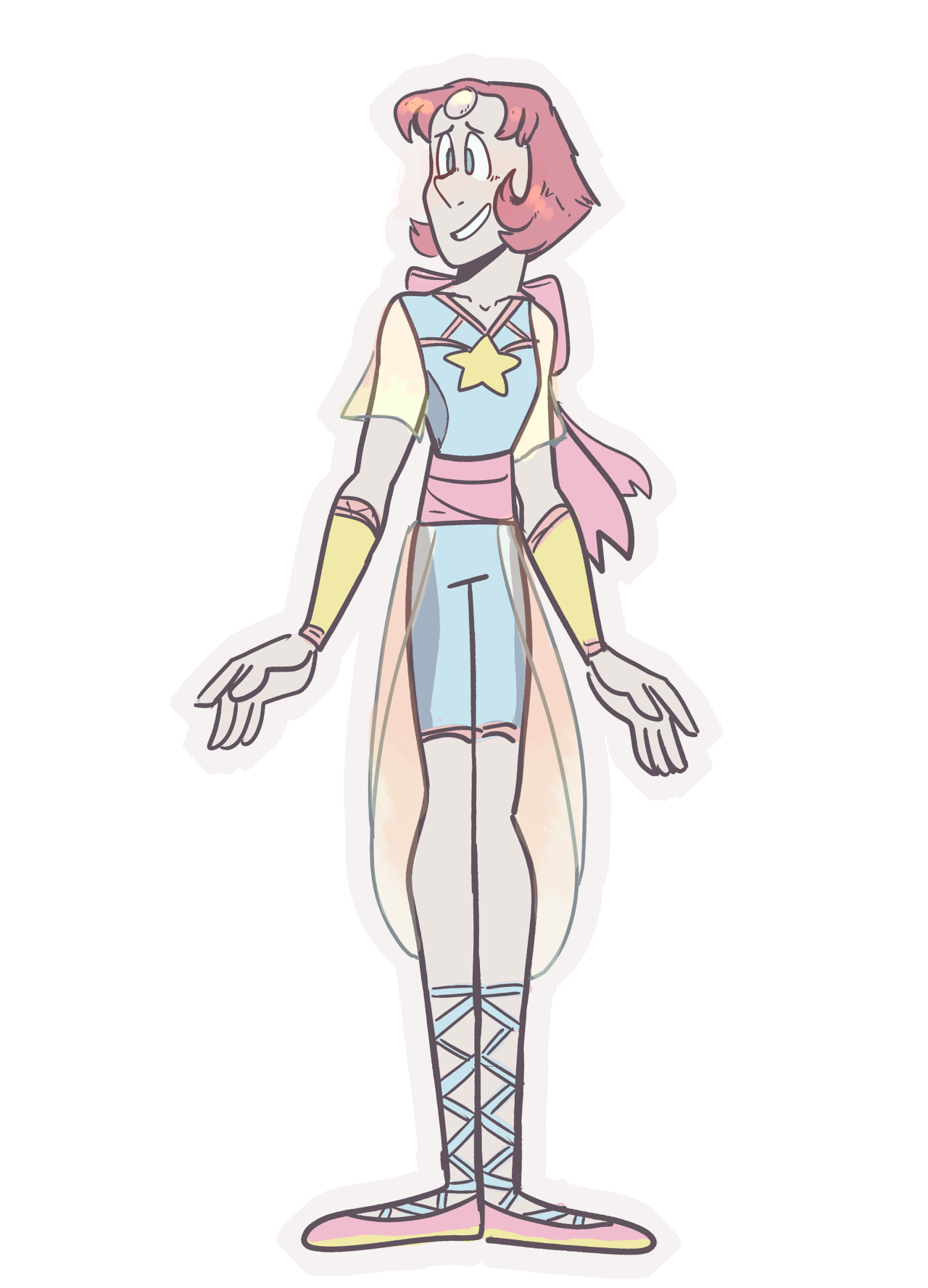 Anonymous said: Pearl from Steven Universe? Answer: i don’t draw su stuff as much as I should thank u so much for asking for pearl :’) send me a character to redesign!