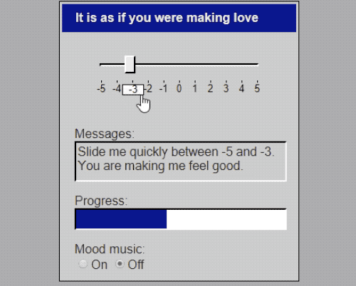 It Is As If You Were Making Love is a bizarre little game in which you move your computer’s slider to bring it to climax (after all those visits to PronHub it’s probably the least you can do for your computer!)
Read More & Play The Full Game, Free...