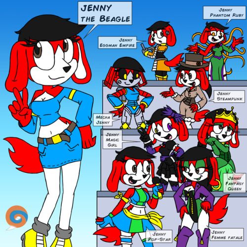 My favourite gender-bender Sonic fancharacter, Jenny the...