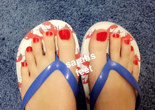 sarahsfeet:Thinking about warmer weather today! ❤️✨I can’t...