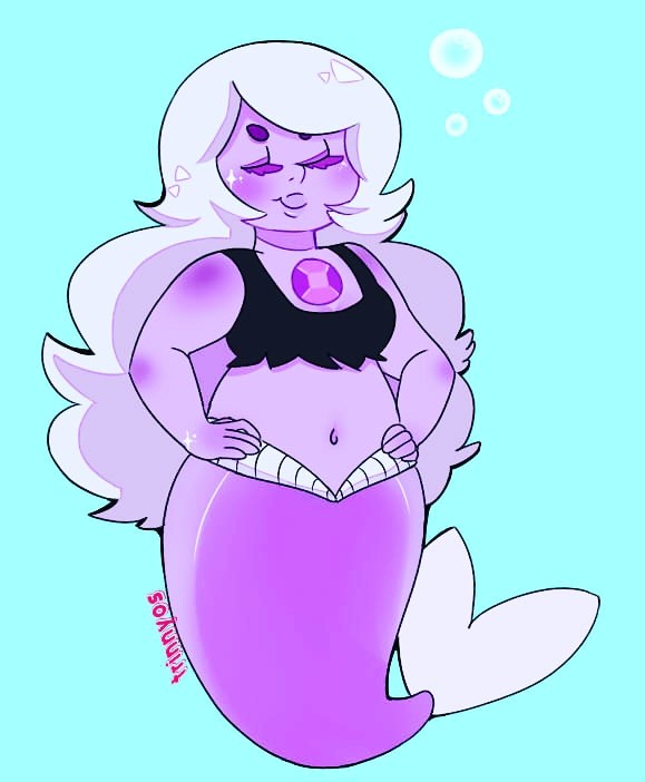 Forgot to post amethyst mermaid ! @trinnyos Follow me on twitch @ Trinnybop for more kawaii doodles