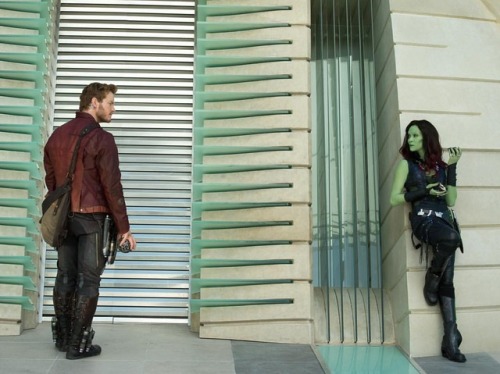First Day shooting the First Meeting between Star-Lord and...