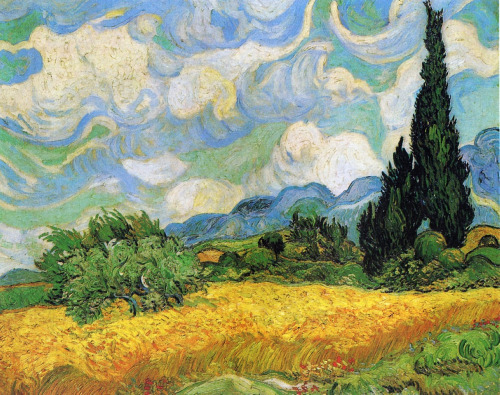 vincentvangogh-art - Wheat Field with Cypresses at the Haude...